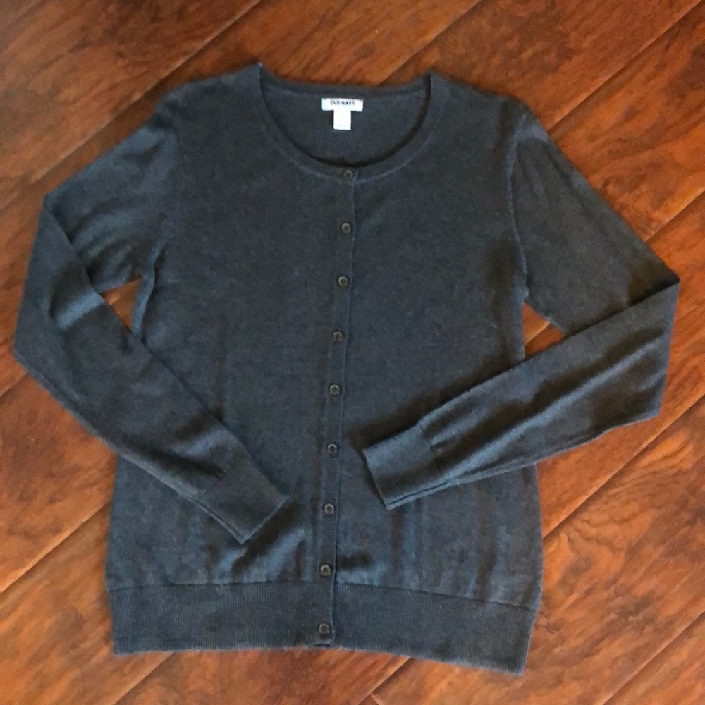 Gray cardigan
